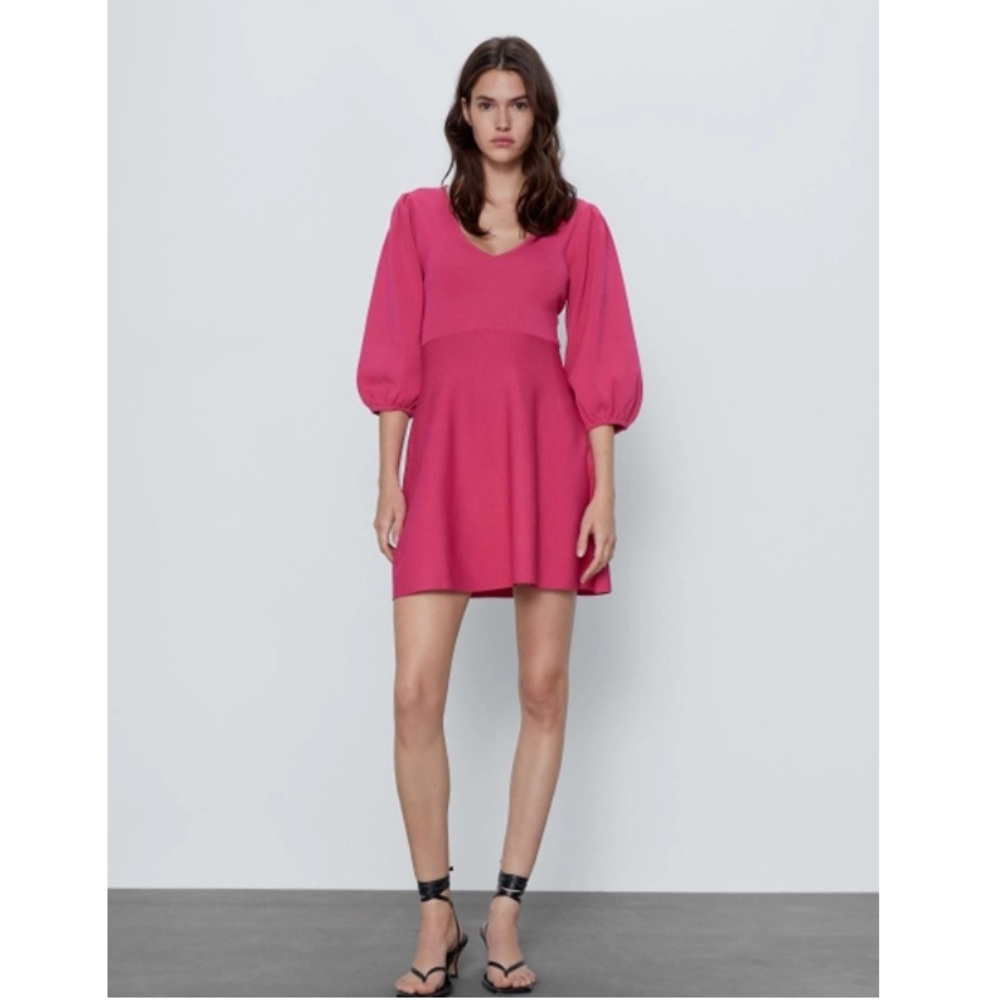 NWT Zara puff sleeve mini dress